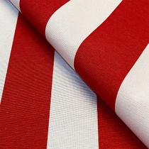 Tecido Verona Estampado Listrado Vermelho e Branco - 1,40m de Largura