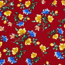Tecido Viscolinho Floral Primavera Diversas Cores 1,50m P/Roupas Femininas