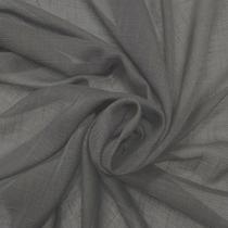 Tecido Voil Gaze de Linho Flame Cinza Chumbo 3m Largura