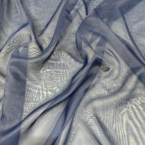 Tecido Voil Liso em Tons de Azul para Cortinas e Decoração - 3,00m