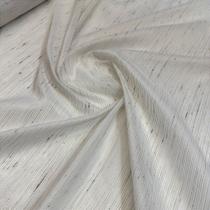 Tecido Voil Trabalhado Bege Listras 3,00x1,00m para Cortinas e Decorações