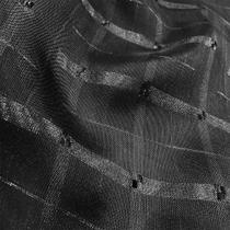 Tecido Voil Xadrez Preto - 3,00m de Largura