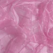 Tecido Voil Xadrez Rosa Bebê 3m largura - Tecido para Cortina Tecido Voil Xadrez Rosa Bebê 3m largura - Tecido para Cortina