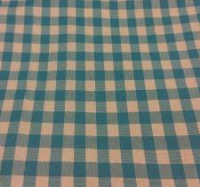 Tecido Xadrez Poliéster Azul Turquesa Metro