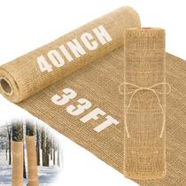 Tecidos de serapilheira Roll Buryeah Natural Jute 10m x 1m Tecidos de serapilheira Roll Buryeah Natural Jute 10m x 1m