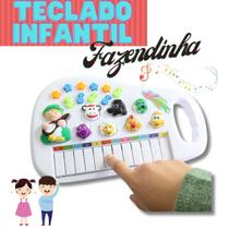 Tecladinho Musical Piano Infantil Criança Bebê Luz Com Som de Animais Bichos Teclado