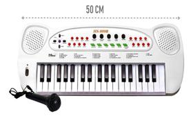 Teclado 37 Teclas Piano Musical Infantil Com Microfone - DM TOYS