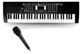 Teclado 5/8 Infantil Devox Dvx600 + Microfone Preto