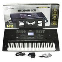 Teclado 61 Teclas Sensitivas Spring T610 Entrada USB Teclado 61 Teclas Sensitivas Spring T610 Entrada USB