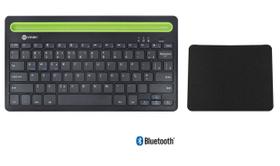 Teclado ABNT Bluetooth 3.0 Mini Compacto com Suporte Tablet Celular + Mouse Pad Teclado ABNT Bluetooth 3.0 Mini Compacto com Suporte Tablet Celular + Mouse Pad