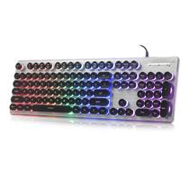 Teclado ANSWK Typewriter Style Metal Panel 104 teclas USB