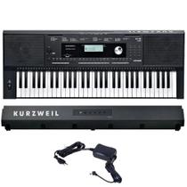 Teclado Arranjador 61 Teclas KP100 Kurzweil Com Fonte