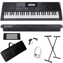 Teclado Arranjador Casio CT-X3000 61 Teclas + Suporte + Capa + Fone Branco