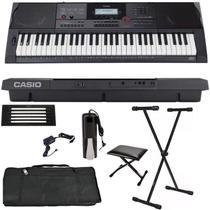 Teclado Arranjador Casio CT-X3000 61 Teclas + Suporte + Capa + Pedal + Banco