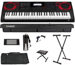 Teclado Arranjador Casio CT-X5000 61 Teclas + Suporte + Capa + Pedal + Banco