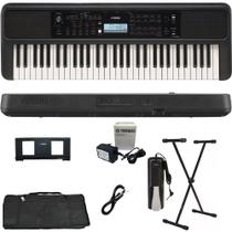Teclado Arranjador Yamaha PSR-E383 61 teclas + Suporte + Capa + Pedal + P10