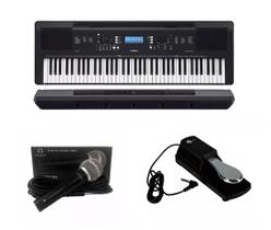 Teclado Arranjador Yamaha Psr Ew310 Microfone e Pedal Kit