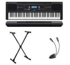 Teclado Arranjador Yamaha Psr Ew310 Suporte e Luminária Kit