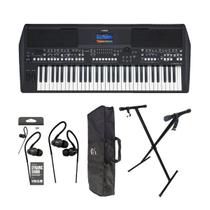 Teclado Arranjador Yamaha Psr Sx600 + capa + suporte + fone Teclado Arranjador Yamaha Psr Sx600 + capa + suporte + fone