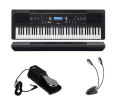 Teclado Arranjador Yamaha PsrEw310 com Luminária e Pedal Kit