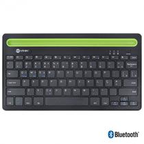 Teclado bluetooth 3.0 2.4 ghz dynamic smart abnt com suporte para tablet ou celular - preto - dt200