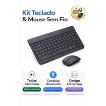 Teclado Bluetooth com Mouse Sem Fio Compacto Silencioso Ideal para Notebook Tablet e Celular