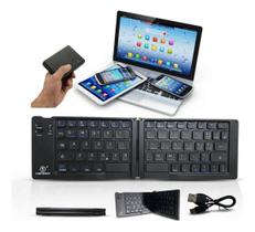 Teclado Bluetooth Dobrável Kapbom KA690K Sem Fio ABNT2 com Ç Teclado Bluetooth Dobrável Kapbom KA690K Sem Fio ABNT2 com Ç