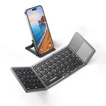 Teclado Bluetooth Dobrável Samsers com Touchpad - Cinza