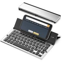 Teclado Bluetooth Geyes Dobrável Portátil em Alumínio Prateado Teclado Bluetooth Geyes Dobrável Portátil em Alumínio Prateado