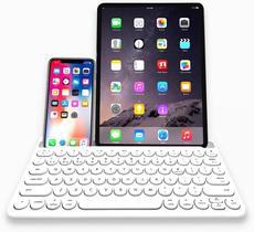 Teclado Bluetooth Macally para tablet iPad iPhone com suporte