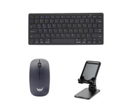 Teclado Bluetooth + Mouse S/ Fio + Suporte Tablet Sm Tab A7 Lite T220 8.7