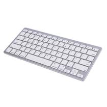 Teclado Bluetooth Para Pc Tablet E Smartphone Sem Fio Branco