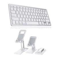 Teclado Bluetooth Para tablet Air 5 10,9 2022 Sup Apoio Branco Teclado Bluetooth Para tablet Air 5 10,9 2022 Sup Apoio Branco