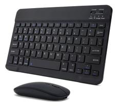 Teclado Bluetooth Portátil com Mouse Sem Fio Compatível Windows, Android e iOS Teclado Bluetooth Portátil com Mouse Sem Fio Compatível Windows, Android e iOS