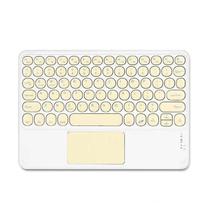 Teclado Bluetooth Round Cap Teclado Portátil Mini Bt Teclado Sem Fio Com Touchpad Para Android Windows Pc