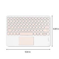 Teclado Bluetooth Round Cap Teclado Portátil Mini Bt Teclado Sem Fio Com Touchpad Para Android Windows Pc