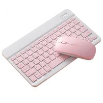 Teclado Bluetooth Tab S6 Lite Rosa Claro c/ Mouse - ABNT 1 - Star Capas E Acessórios
