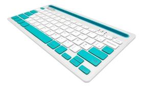 Teclado Bluetooth Tablet Smartphone Cinza Azul Oex Tc502
