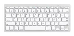 Teclado Bluetooth Weibo Wb-8022 Qwerty Espanhol América Latina Cor Prateado