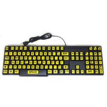 Teclado braille - USB teclas amarelas
