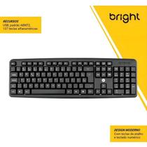 Teclado Bright 0014 Basic USB Preto