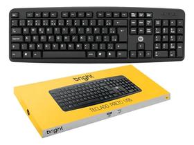 Teclado Bright 0014 QWERTY Português Brasil Cor Preto