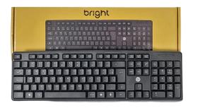 Teclado Bright 0014 QWERTY Português Brasil Cor Preto Teclado Bright 0014 QWERTY Português Brasil Cor Preto
