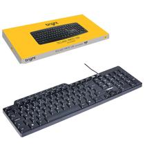 Teclado Bright Teclas Multimídia Preto Usb Abnt2 Ç Alt Gr
