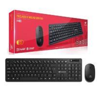 Teclado C3Tech S/Fio + Mouse S/Fio K-W20Bk