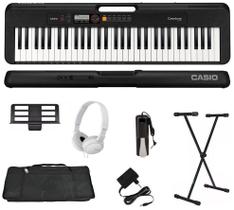 Teclado Casio Casiotone CT-S200 61 Teclas Preto + Suporte + Capa + Peda + Fone Teclado Casio Casiotone CT-S200 61 Teclas Preto + Suporte + Capa + Peda + Fone