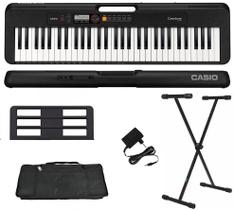 Teclado Casio Casiotone CT-S200 61 Teclas Preto + Suporte + Capa