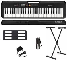 Teclado Casio Casiotone CT-S200 61 Teclas Preto + Suporte + Pedal