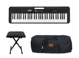 Teclado Casio Casiotone CT-S200 BK com Banqueta e Capa Kit