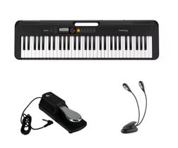 Teclado Casio Casiotone CT-S200 BK com Luminária e Pedal Kit Teclado Casio Casiotone CT-S200 BK com Luminária e Pedal Kit